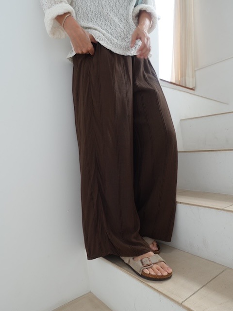 ＜select＞dobby stripeeasy pants