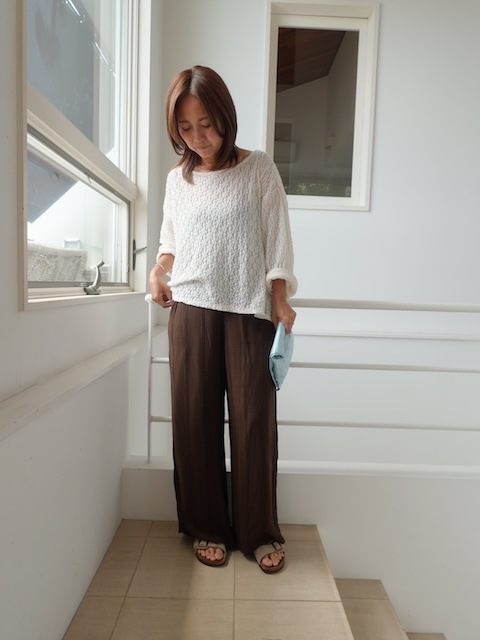 ＜select＞dobby stripeeasy pants