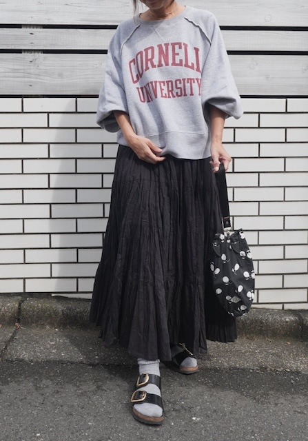 ＜fanaka＞tiered crinkle skirt