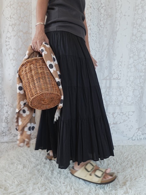 ＜fanaka＞tiered crinkle skirt