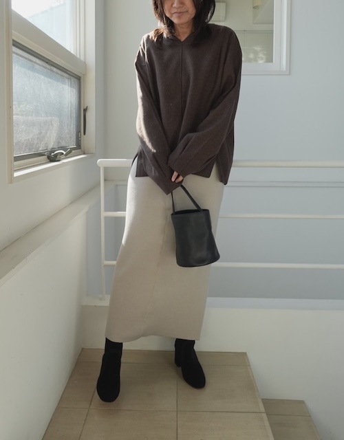 ＜select＞knitＩline skirt