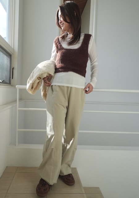 ＜select＞sweat barrel pants