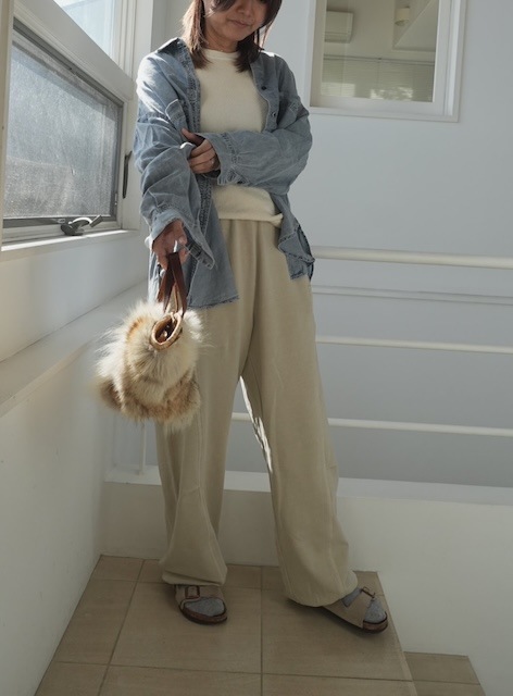 ＜select＞sweat barrel pants