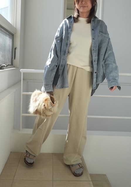 ＜select＞sweat barrel pants