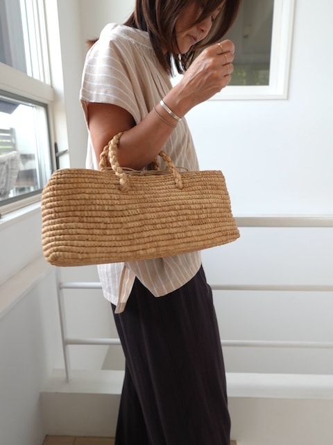 ＜select＞raffia kago bag
