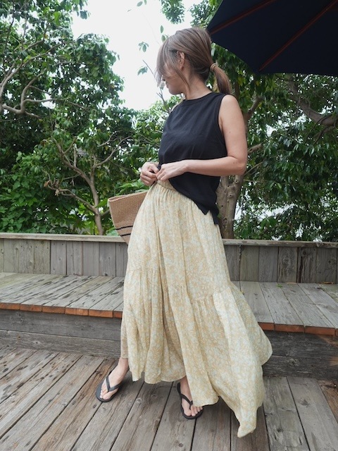 ＜fanaka＞Flower Print Skirt