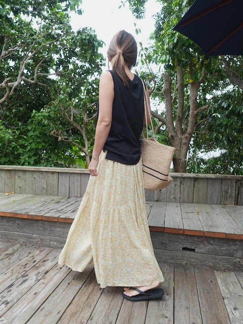 ＜fanaka＞Flower Print Skirt