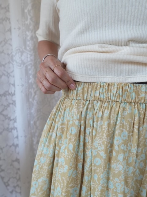 ＜fanaka＞Flower Print Skirt