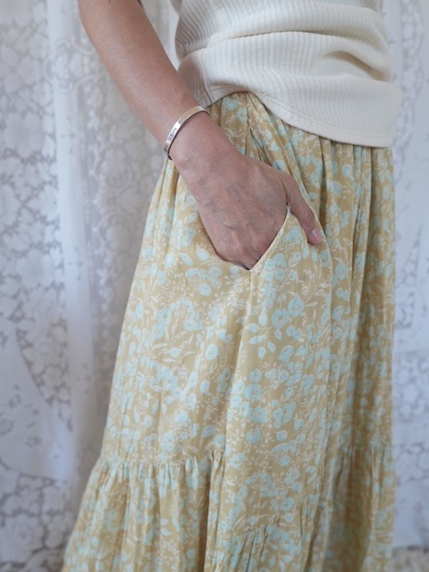 ＜fanaka＞Flower Print Skirt