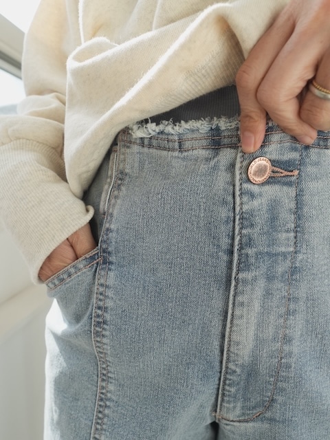 ＜GBLUE＞stretch fringe denim pants