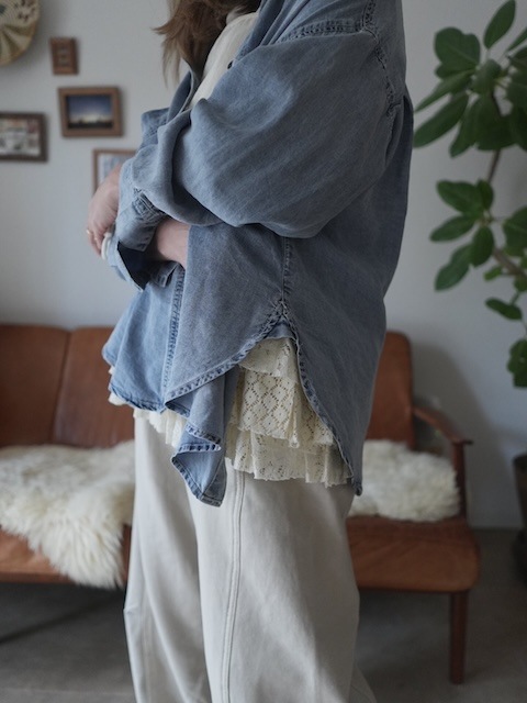 ＜select＞hem lace tops