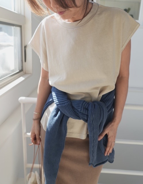 ＜select＞cotton garment dye cardigan