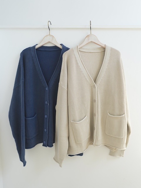 ＜select＞cotton garment dye cardigan