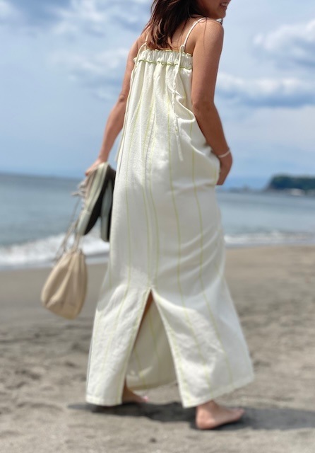 ＜kiira＞stripe tube top onepiece