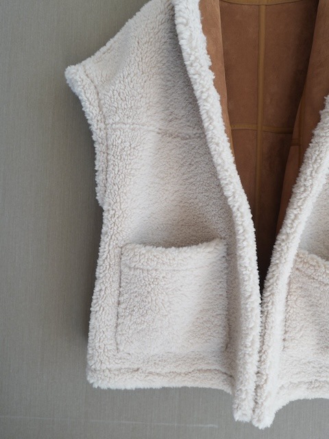 ＜select＞eco mouton reversible vest jacket