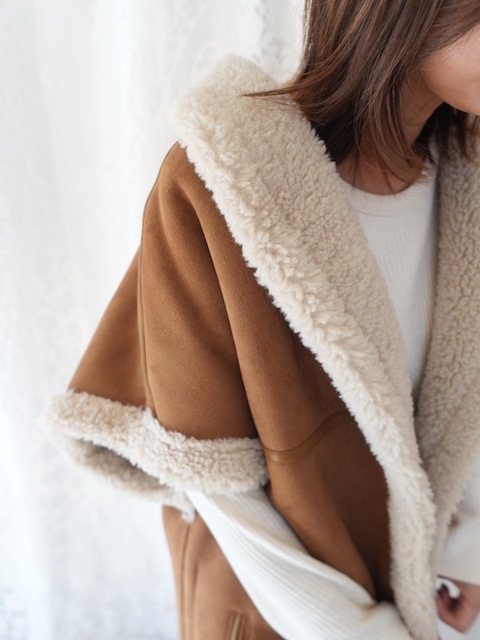 ＜select＞eco mouton reversible vest jacket