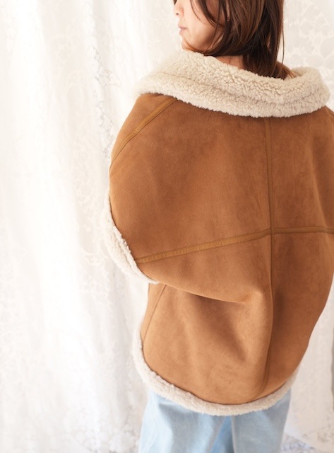 ＜select＞eco mouton reversible vest jacket