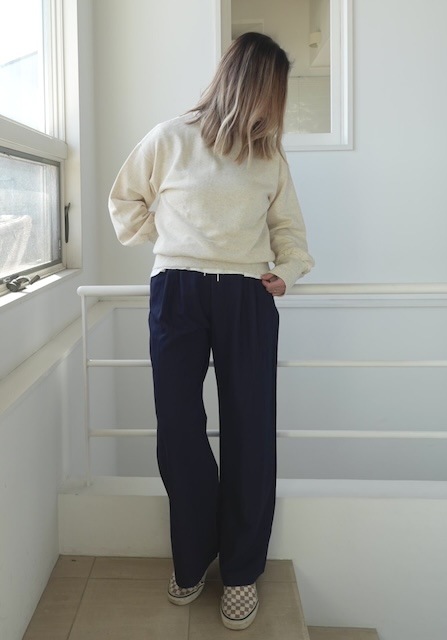 ＜select＞satin twilltuck easy pants