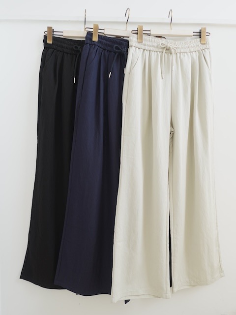 ＜select＞satin twilltuck easy pants