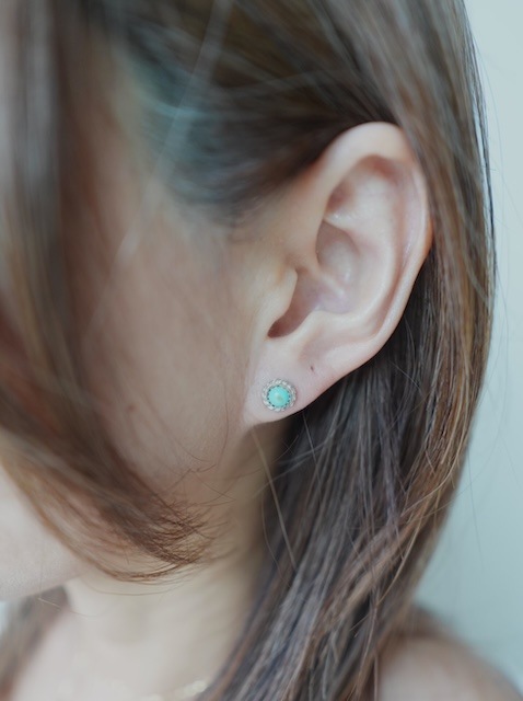 ＜Indian Jewelry＞silver turquoise pierce
