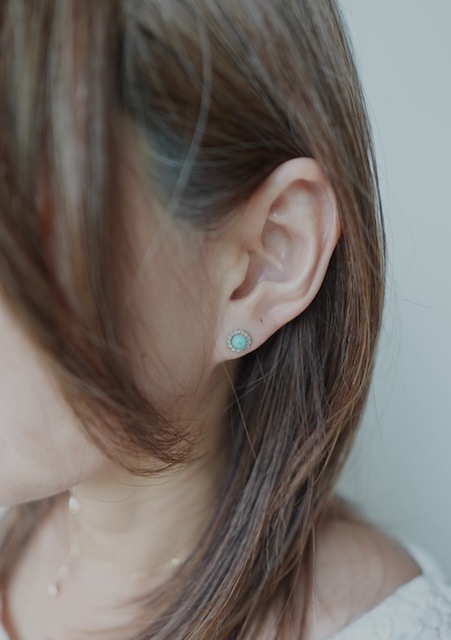 ＜Indian Jewelry＞silver turquoise pierce