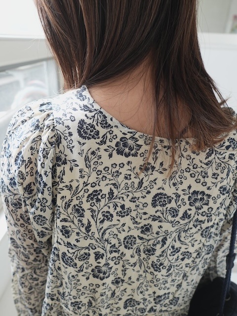 ＜select＞flower print dress