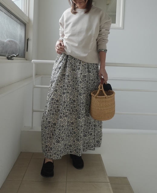 ＜select＞flower print dress