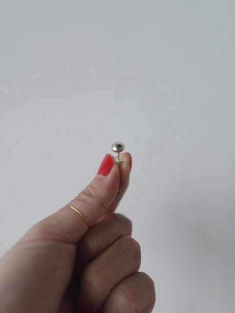 ＜Indian Jewelry＞S silver ball pierce