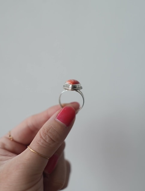 <Indian Jewelry>SpinyOysterShell HeartRing