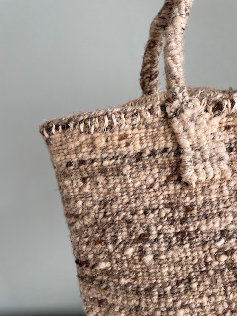 ＜select＞wool knit sisal bag