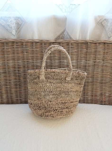 ＜select＞wool knit sisal bag