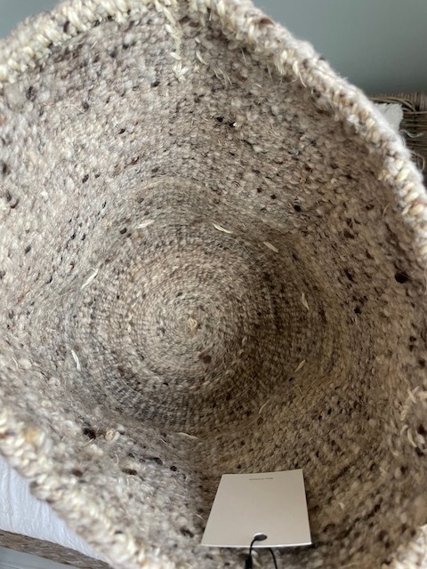＜select＞wool knit sisal bag