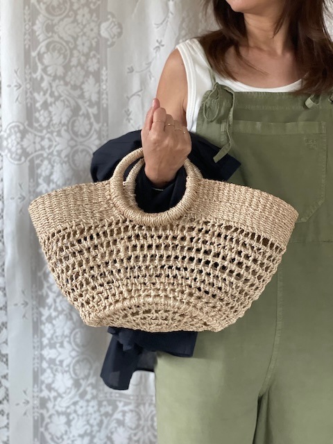 ＜bloom select＞abaca small basket bag