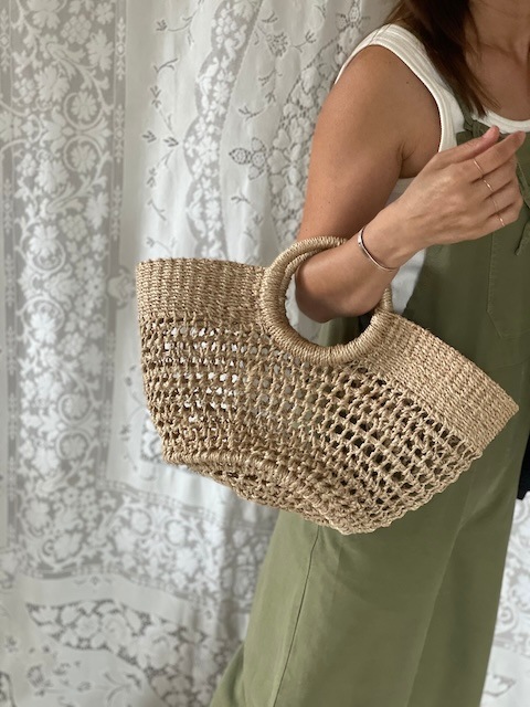 ＜bloom select＞abaca small basket bag