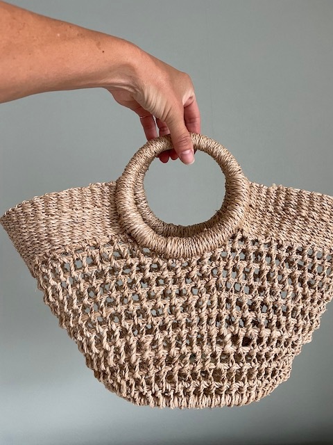 ＜bloom select＞abaca small basket bag