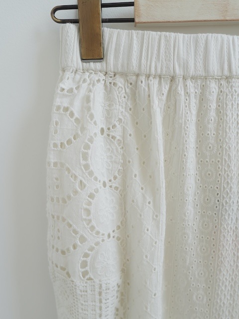 ＜select＞cutwork lace wide easy pants