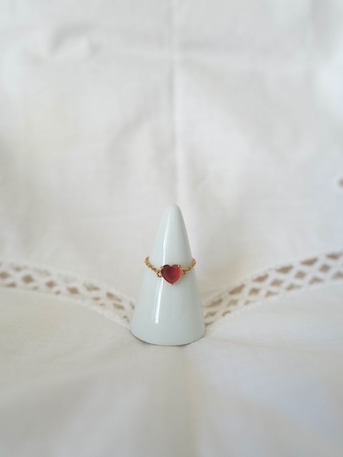 ＜select＞hydro stone heart chain ring