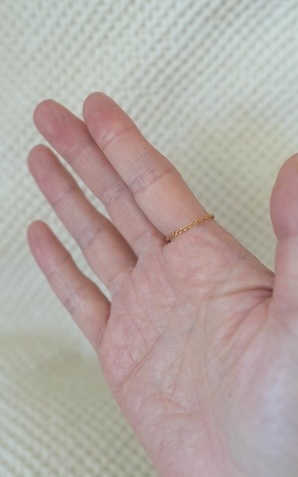 ＜select＞hydro stone heart chain ring