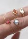 ＜select＞hydro stone heart chain ring