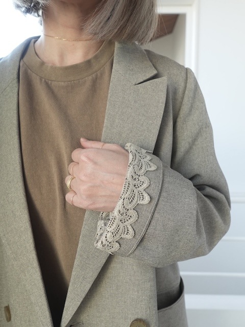 ＜select＞lace cuff jacket