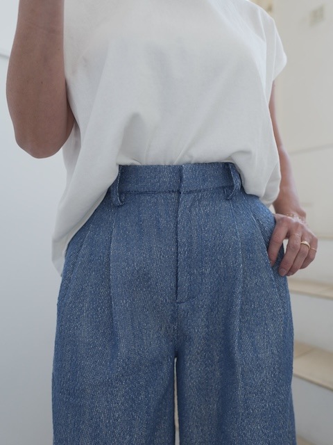 ＜select＞herringbone tuck pants