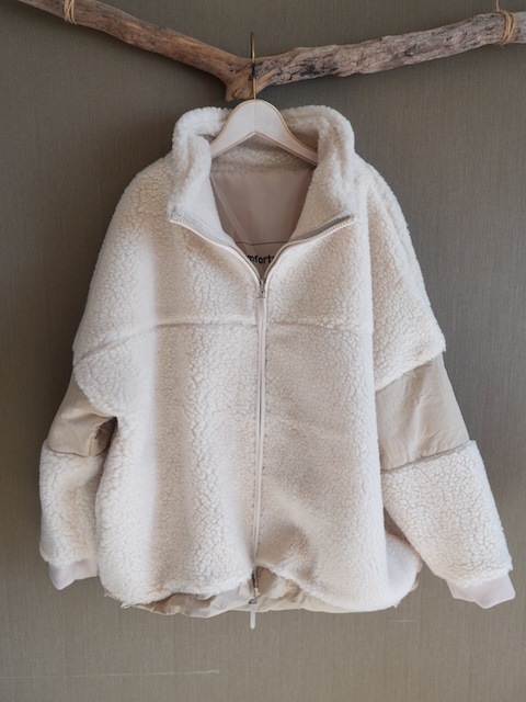 ＜flamingo firm＞stand collar boa blouson