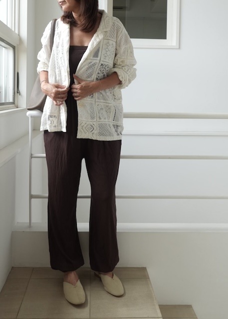 <select>patchwork lace jacket