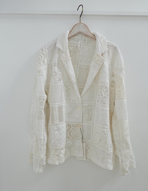 <select>patchwork lace jacket
