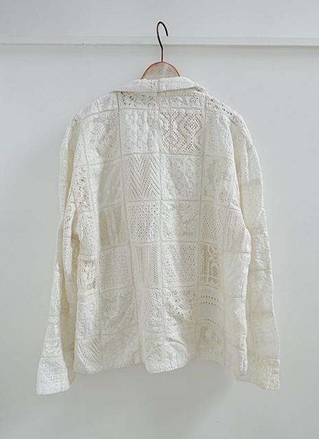 <select>patchwork lace jacket