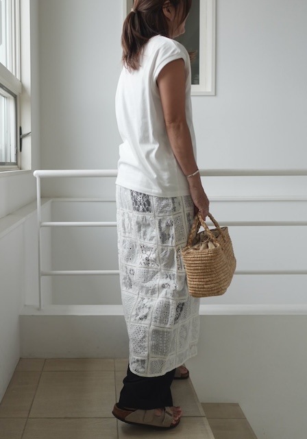 <select>patchwork lace skirt