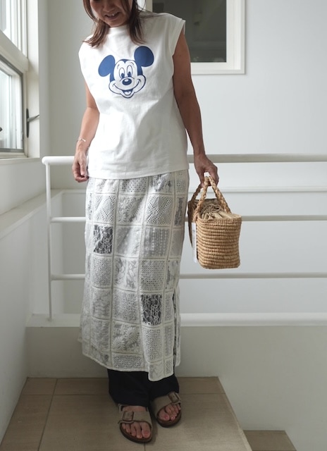 <select>patchwork lace skirt