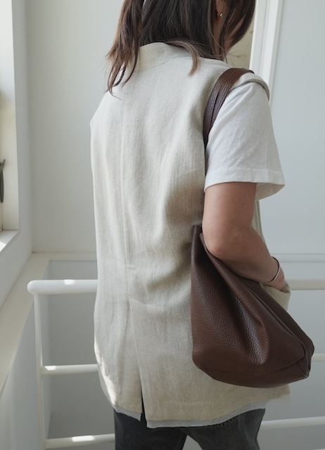 ＜select＞linen mix gilet