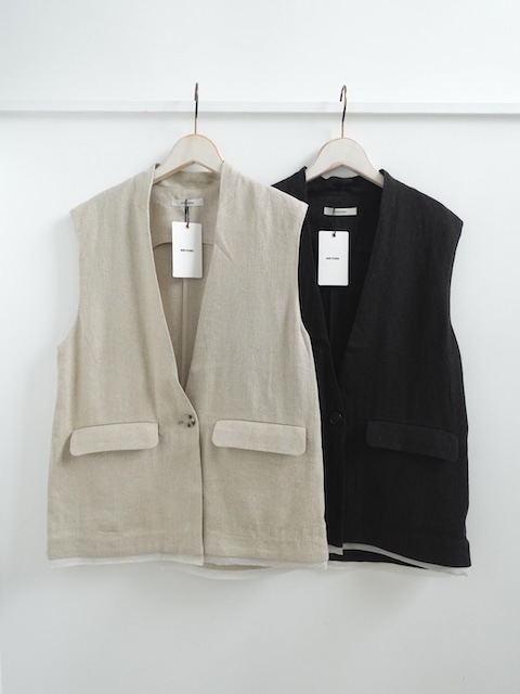 ＜select＞linen mix gilet