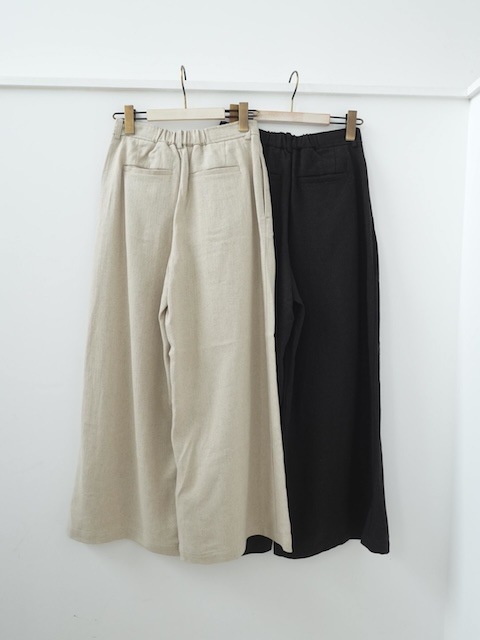 ＜select＞linen mix tuck pants